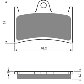 GOLDFREN Brake Pads 070 AD Yamaha