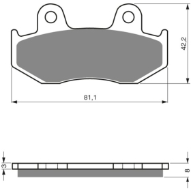 GOLDFREN Brake Pads 102 S3 Honda MTX / XL / XR