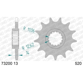 AFAM Steel Standard Front Sprocket 73200-520 13 teeth