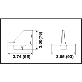 Perf anods Trim Tab Yamaha 115-130HP (LH/CR)