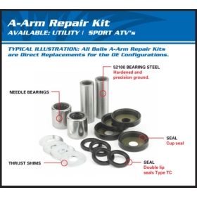 ALL BALLS Upper A-Arm Reconditioning Kit Arctic Cat Wildcat Trail 14-19