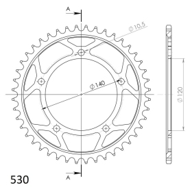 Supersprox / JT Rear sprocket 1800.44 44t