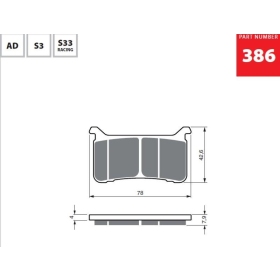 GOLDFREN Brake Pads 386 AD Honda