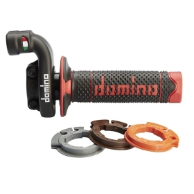 DOMINO KRK Throttle Handle with grips Black/Red