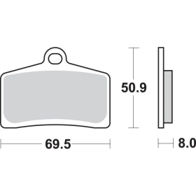  Sbs stabdžių trinkelės 739LS Sintered