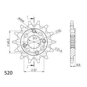 Supersprox / JT Front sprocket 1309.14