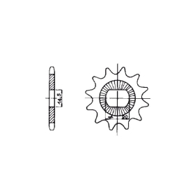 Forte Front sprocket 13 teeth 415 Solifer SM / Tomos