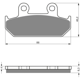 GOLDFREN Brake Pads 051 AD Honda