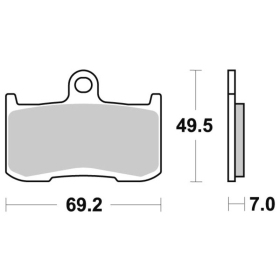 Sbs stabdžių trinkelės 782HS Sintered INDIAN / KAWASAKI / SUZUKI / TRIUMPH / VICTORY