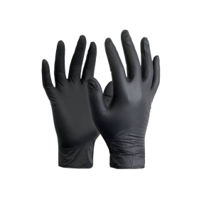 Hyper Nitrile Gloves Black  50 pack