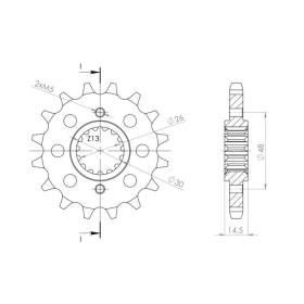 Supersprox/JT Front sprocket 339.17RB with rubber bush