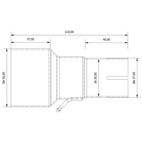 MIVV Inlet Pipe 55 > 35 mm