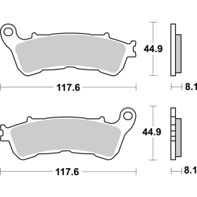 Sbs Brakepads 828LS Sintered HONDA CBF