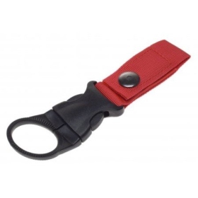 Red bottle holder on the belt