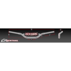 Renthal Twinwall 997 Carmichael vairas Juoda Ø28.6mm