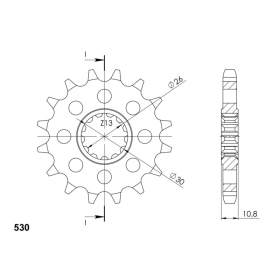 Supersprox Front sprocket 579.16RB with rubber bush