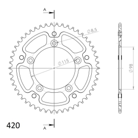 Supersprox Stealth Rear sprocket KTM SX65 50T