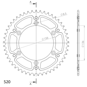 Supersprox Stealth Rear sprocket Red 