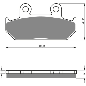 GOLDFREN Brake Pads 024 AD Cagiva / Honda