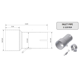 MIVV Inlet Pipe 55 > 41 mm