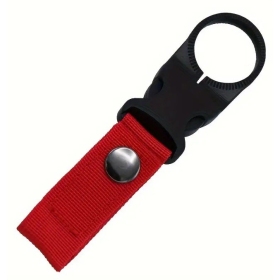 Red bottle holder on the belt