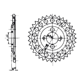 Forte Rear sprocket 32 teeth 415 Tunturi Pappa - Maillard