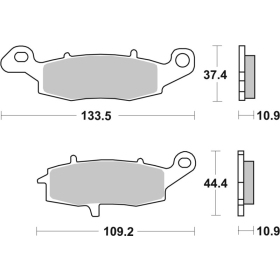 Sbs Brakepads 886LS Sintered KAWASAKI / SUZUKI