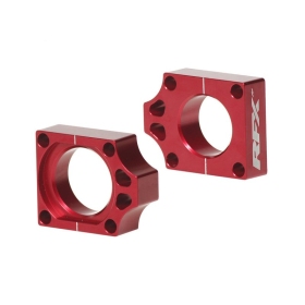 RFX Pro Rear Axle Adjuster Blocks Red HONDA CR / CRF 125-450cc 2002-2022