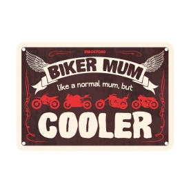 Oxford Garage Metal Sign: Biker Mum