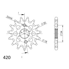 Supersprox Front sprocket 1310.15 SC