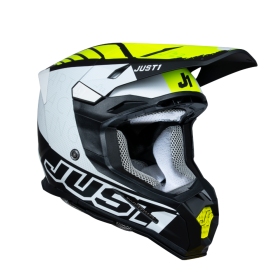 Helmet Just1J22 F Dynamo Fluo Yellow/White/Black 