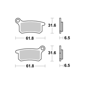 Sbs Brakepads 783RSI Racing Sintered GAS GAS / HUSQVARNA / KTM