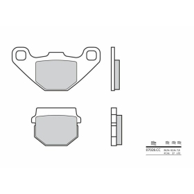 BREMBO Scooter Carbon Ceramic Brake pads APRILIA / DUCATI / GILERA / KYMCO / MALAGUTI / MOTO GUZZI / PEUGEOT / TGB / VESPA 50-500cc 1994-2019