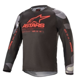 Alpinestars Junior Jersey Racer Tactical Camo/Red Fluo