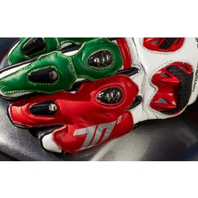 Sale! Seventy 70 SD-R12 Verano black / red / green leather gloves size S