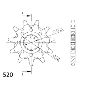 Priekinė žvaigždutė Supersprox / JT 1439.11 11 dantukų