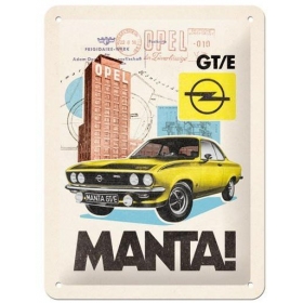 Metal tin sign OPEL MANTA GT/E 15x20