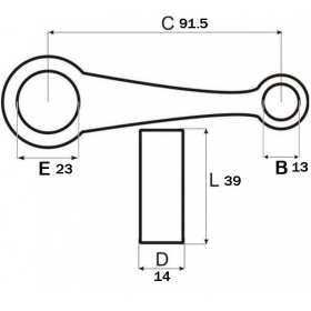 Connecting rod YAMAHA T80