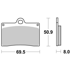 Sbs Brakepads 566DC Dual Carbon APRILIA / CAGIVA / DUCATI / GAS GAS / HUSQVARNA / KTM / MOTO GUZZI