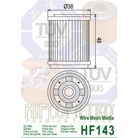 Oil filter HIFLO HF143 MBK XC/ YAMAHA YTM/ YF/ YFB/ TT/ XT/ TW/ BW/ SRX/ YJ 125-600cc 1983-2021