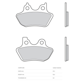 BREMBO Carbon Ceramic Brake Pads HARLEY DAVIDSON 883-1584 00-08