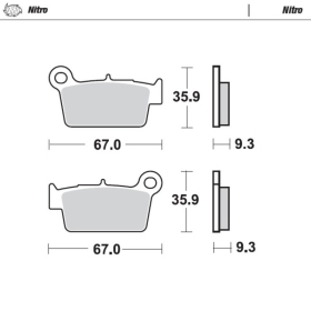 Moto-Master Brakepads  Yamaha/ Aprilia/ Beta/ Fantic/ Gas Gas/ Kawasaki/ Suzuki/ Tm