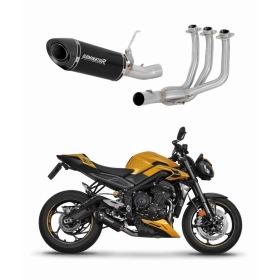 Triumph STREET TRIPLE 765 S / R / RS 2023 - 2024 Full Exhaust System Collector Silencer HP8 BLACK + dB killer