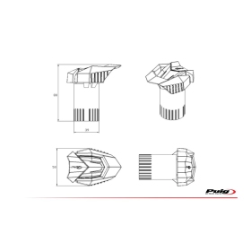 Puig Crash Pads SUZUKI SFV650 GLADIUS 09-15 / SV650 16-19