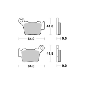 Sbs stabdžių trinkelės 791RSI Racing Sintered GAS GAS / HUSQVARNA / KTM / STARK / TRIUMPH