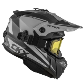 Motocross helmet + goggles CKX TITAN Roost Matt Grey