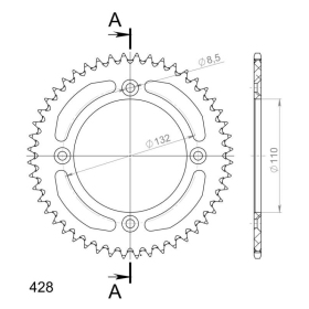 Supersprox Alu Rear sprocket KTM 85SX / Husqarna  85TC Orange 48t