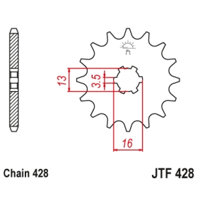 Front sprocket Maxtuned JTF428