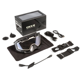 Motocross CKX Airflow 210° goggles heated black / clear lens