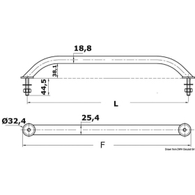 Osculati turėklai 305 mm